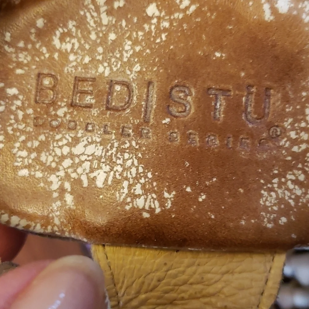 BED Stu Platform & Wedge Sandals EUC Tan & White